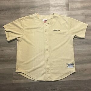 Mitchell & Ness Beige Button-Up Jersey